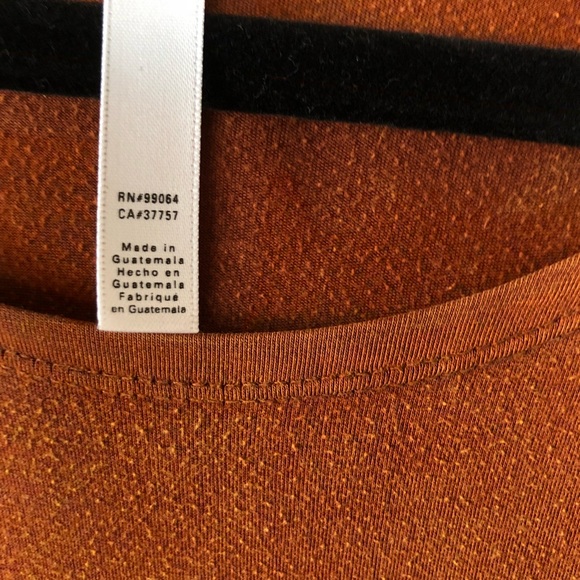 RVCA Rust Orange Distressed Shift Dress Size 10 - Picture 6 of 7